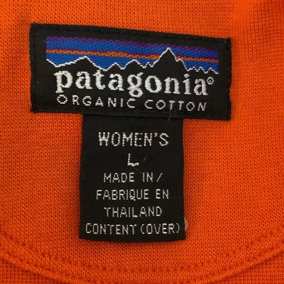 PATAGONIA Vintage Organic Mobilitee Orange Tangerine Tank Top - Picture 6 of 9